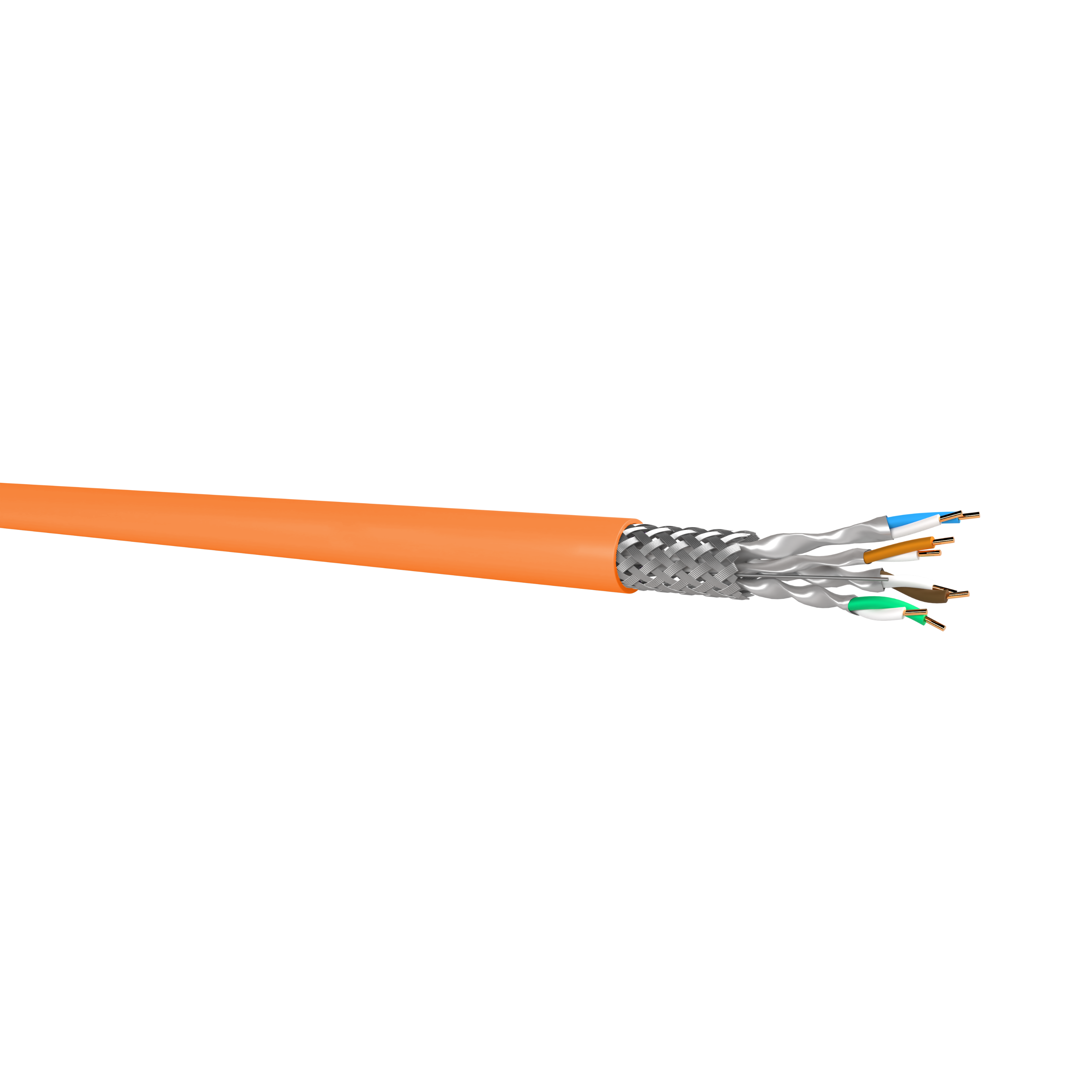 Câble 1x4 paires Cat. 7 S/ftp - Dca - LSZH - Orange | Unikkern 500m