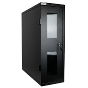 Coffret vertical mural 19" - 4U épaisseur 200mm - Noir